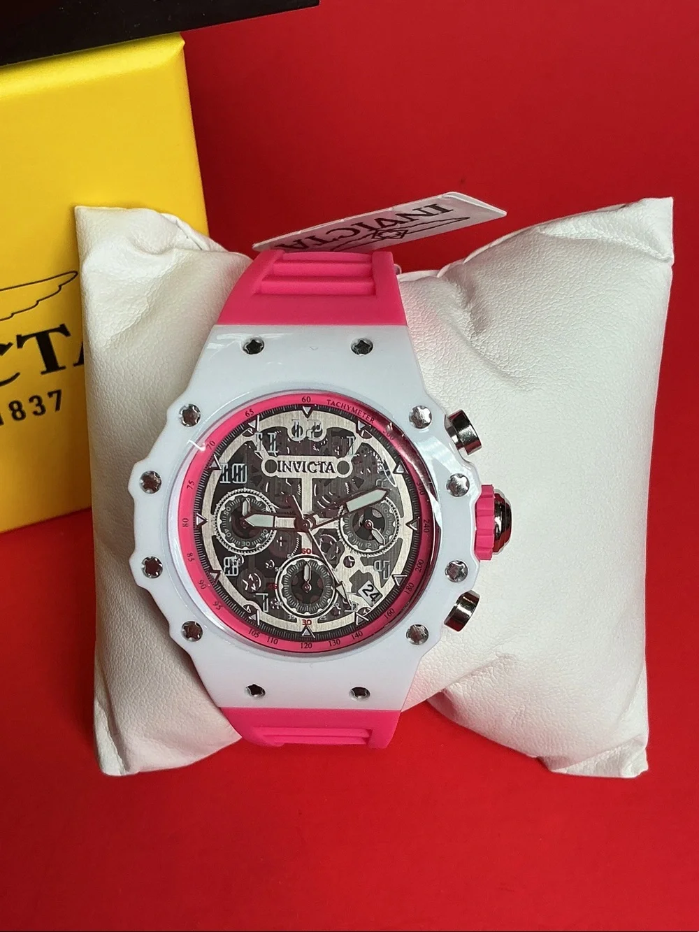 Invicta Pink and White Sport Chronograph Watch - 69620
